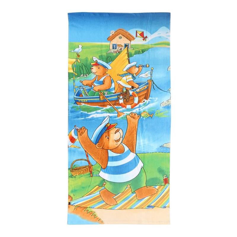 Toalha de banho impressa em desenhos animados personalizados para crianças