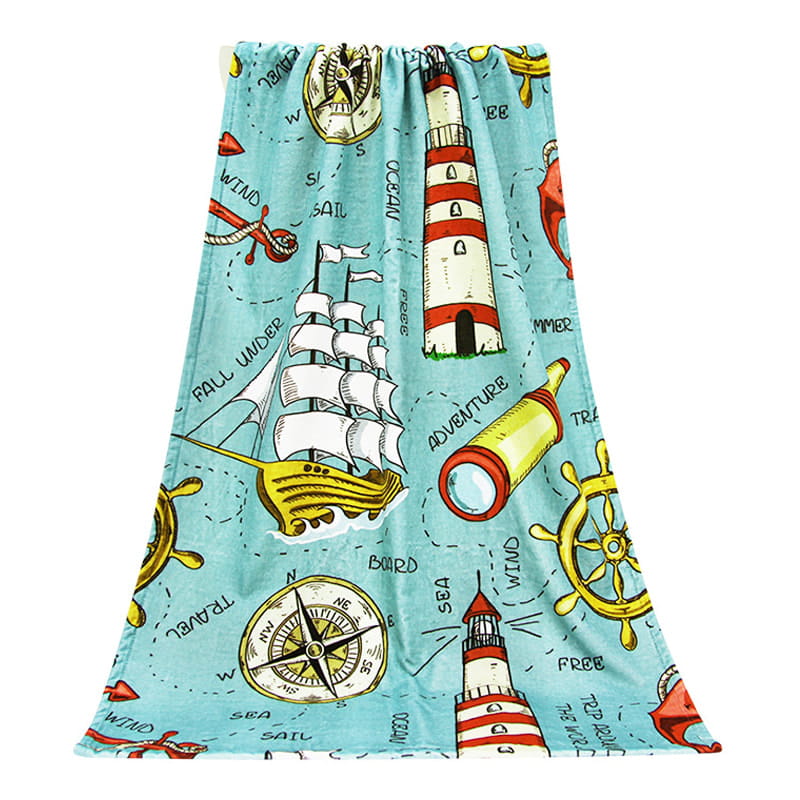Toalha de banho estampada de algodão personalizada