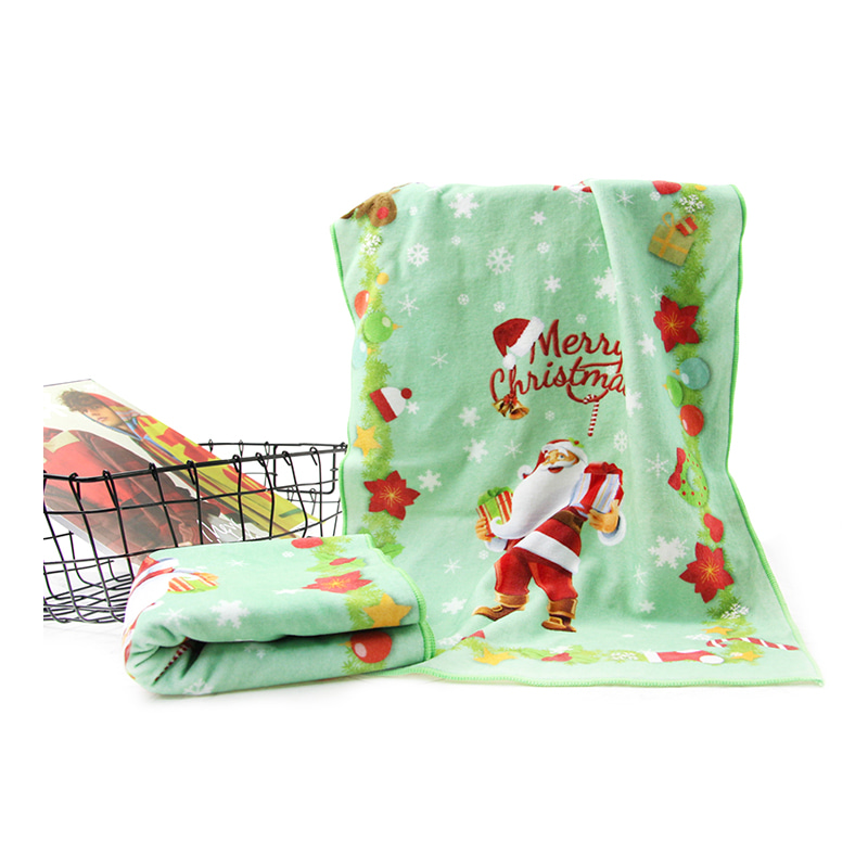 Toalha de face impressa de Natal personalizada